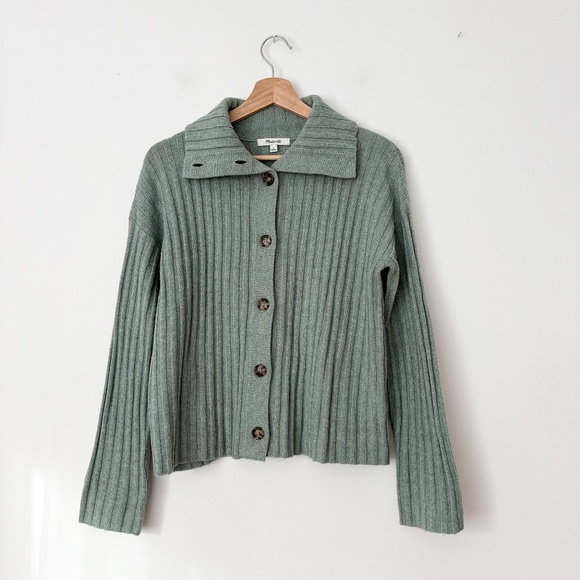Madewell oversized collar wool blend cardigan - Picture 5 of 8